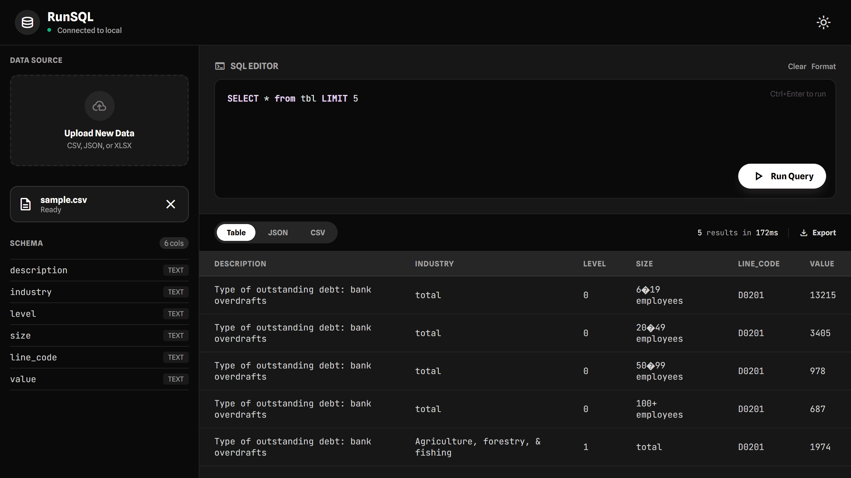 runsql